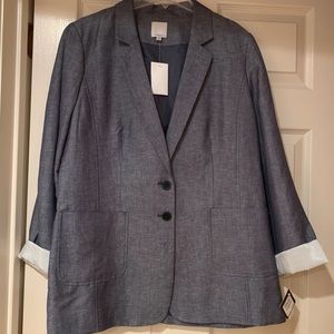 NWT Halogen Chambray Blazer